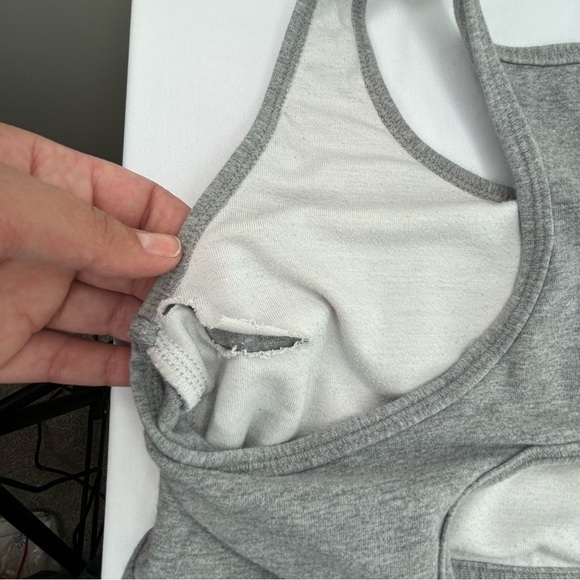 Gray racerback sports bra - Picture 3 of 4